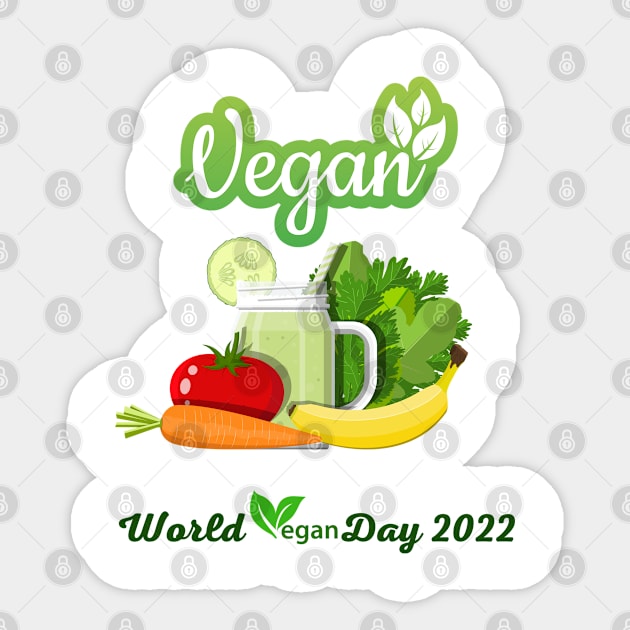 "I'm So fresh" Vegan day 2022 Sticker by HJDesign